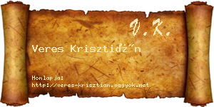 Veres Krisztián névjegykártya