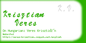 krisztian veres business card